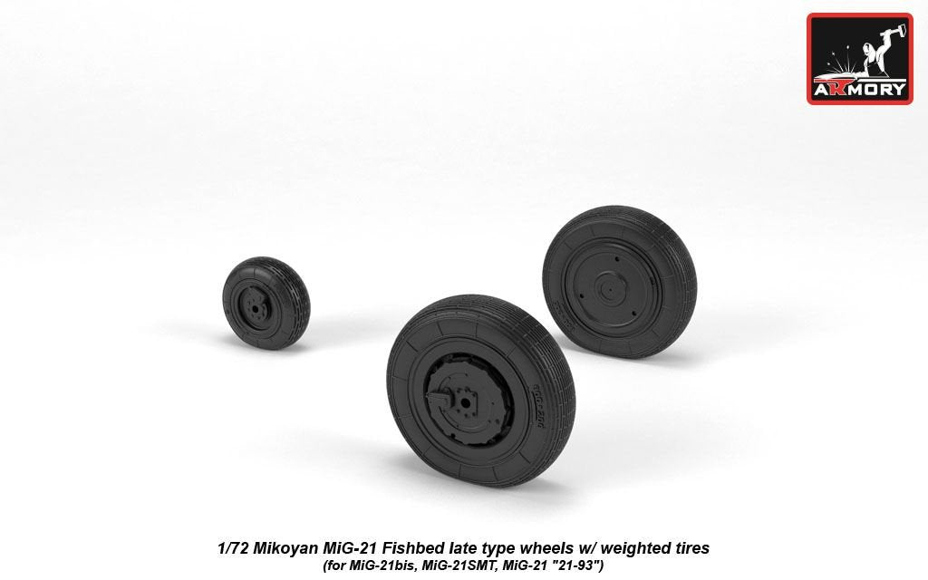 Armory Models AW72050 Roues Fishbed pour Mikoyan MiG-21 avec pneus lestés, échelle 1/72 (fin de série) – immagine 4