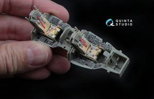 Intérieur imprimé en 3D et coloré sur papier décalcomanie pour le kit Kinetic (QD48045 F-16D (blocs 30/40/50) de Quinta Studio) à l&amp;#39;échelle 1/48 – immagine 5