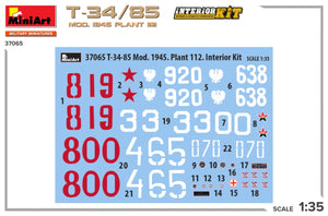 MiniArt 37065 T-34/85 MOD. 1945. USINE 112. KIT INTÉRIEUR 1/35 – image 2
