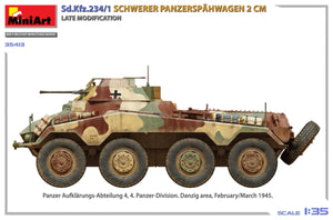 MiniArt 35413 Sd.Kfz.234/1 Schwerer Panzerspähwagen (2 cm). Mod tardif 1/35 – Bild 6