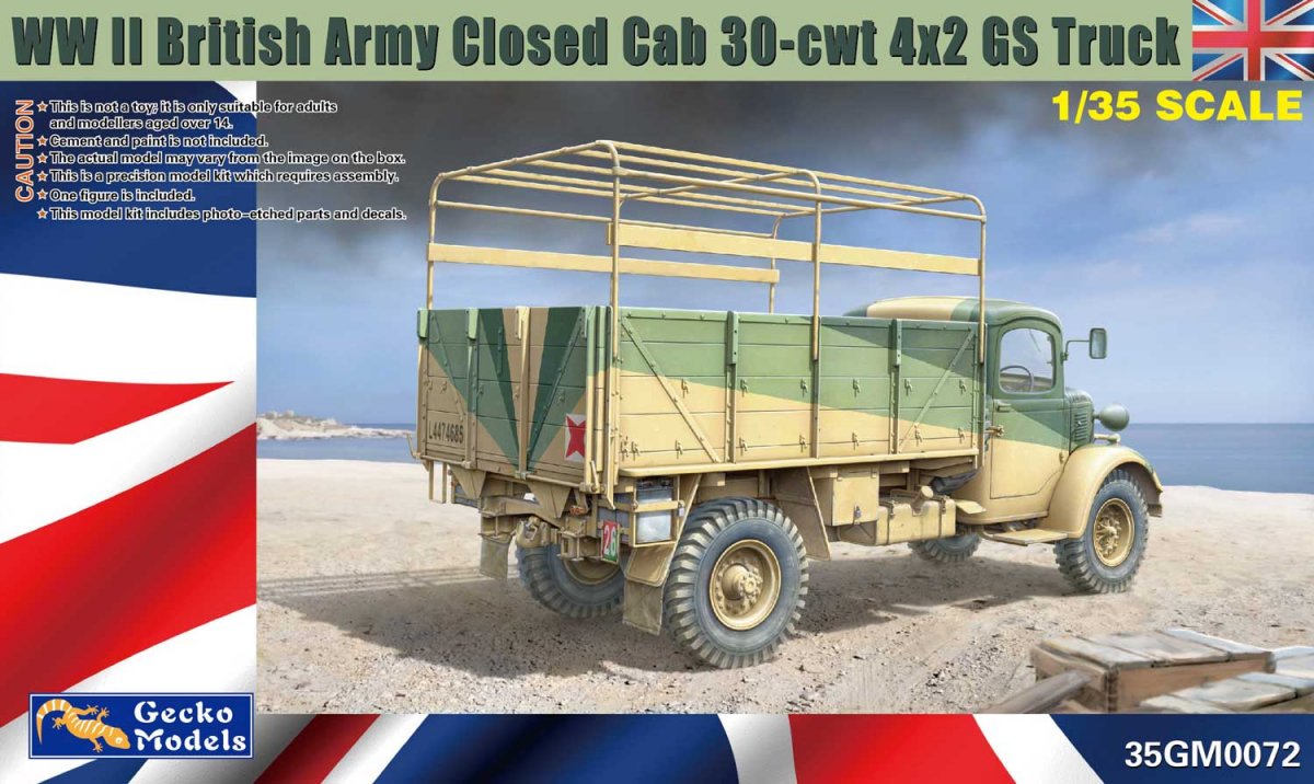 Gecko Models 35GM0072 Camion GS 4x2 à cabine fermée de l'armée britannique de la Seconde Guerre mondiale, échelle 1/35
