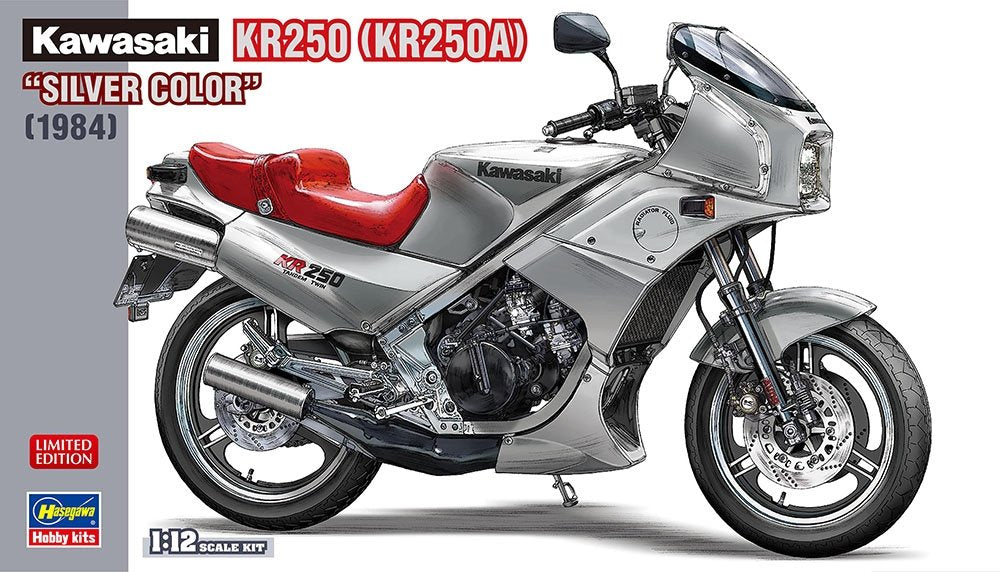 Hasegawa 21747 Kawasaki KR250 (KR250A) « Couleur argent » (1984) 1/12