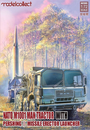 Modelcollect UA72084 Tracteur MAN M1001 OTAN avec lanceur-érecteur de missiles Pershing II 1/72