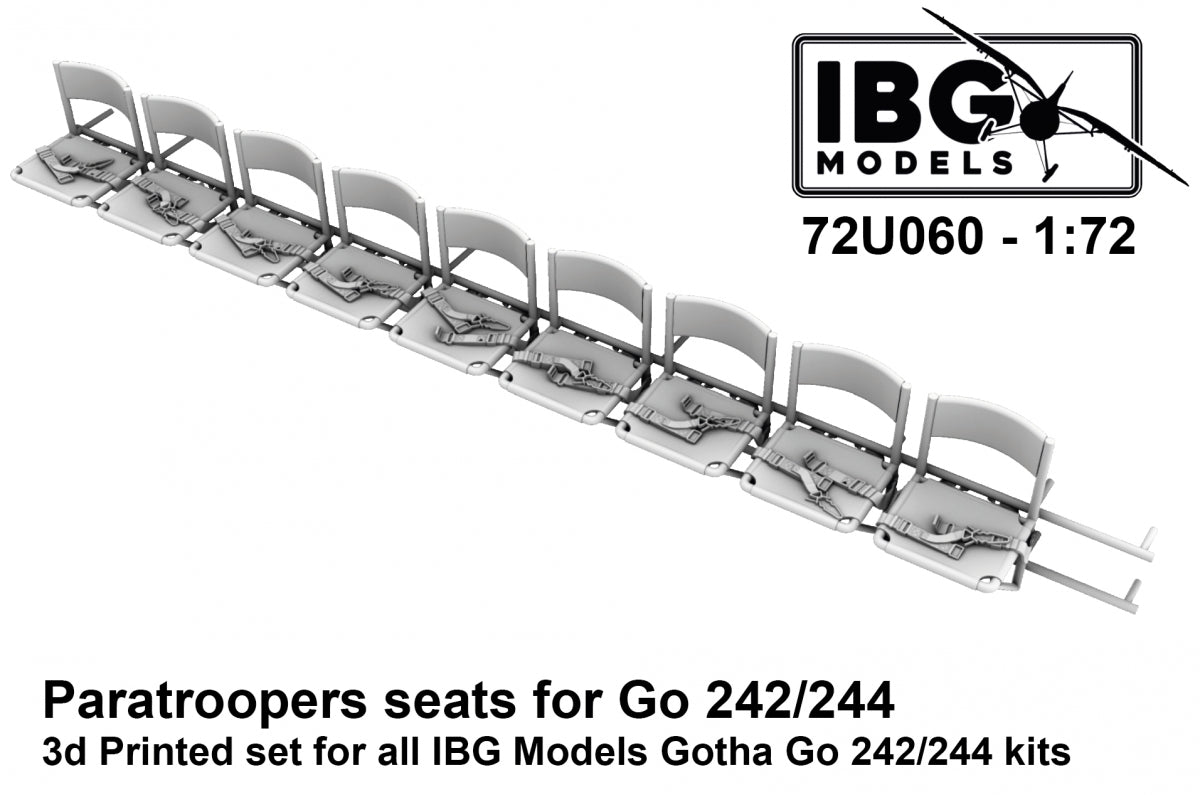 Sièges de parachutistes IBG 72U060 pour Gotha Go-242/244 1/72