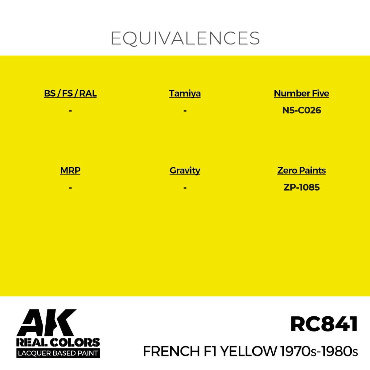 AK Interactive RC841 France F1 Jaune années 1970-1980 17 ml – Bild 3