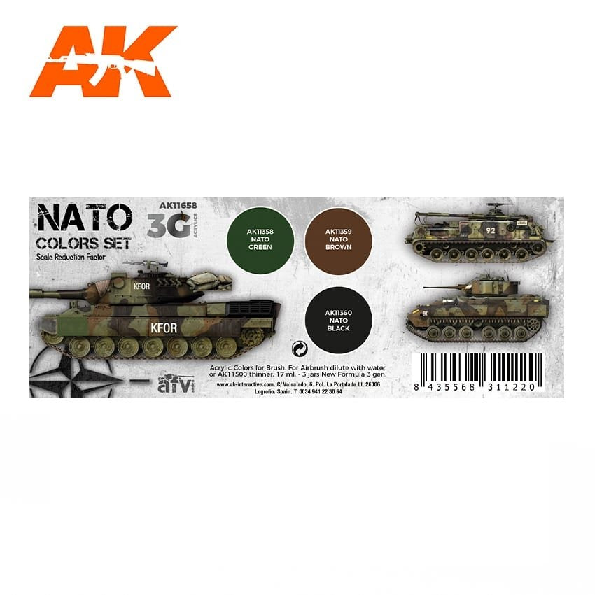 AK Interactive AK11658 3G COULEURS OTAN, ENSEMBLE 3 x 17 ml – imagen 2