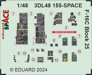 Eduard 3DL48155 F-16C Block 25 SPACE TAMIYA 1/48 – image 3