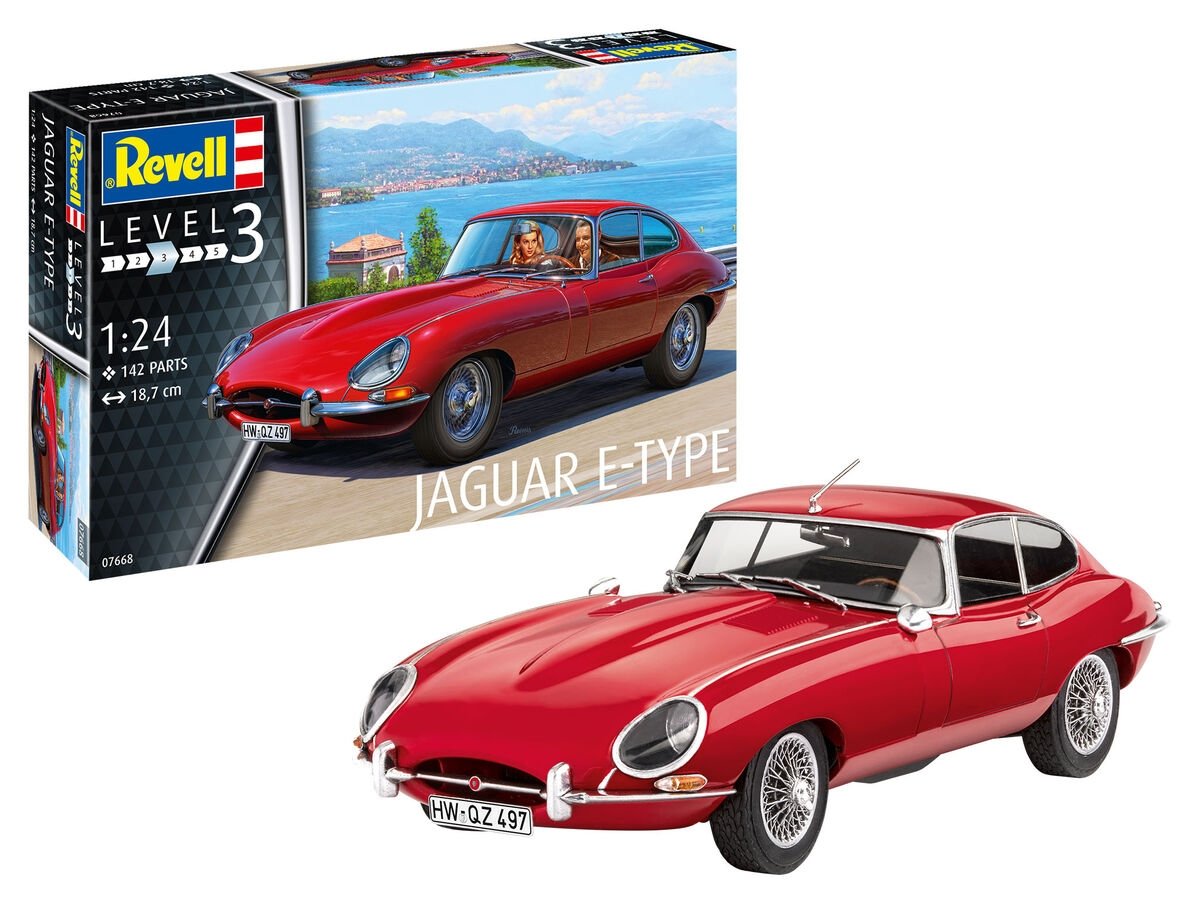 Revell 07668 03856 Jaguar E-Type Coupé 1/24