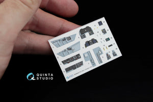 Intérieur imprimé en 3D et coloré sur papier décalcomanie Quinta Studio QD48043 F/A-18 A++ (pour Kinetic) 1/48  – immagine 2