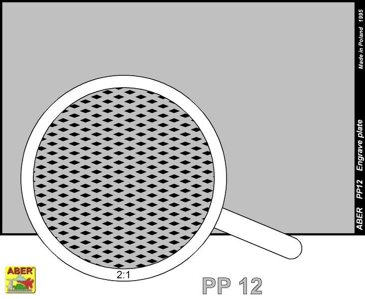 Aber PP12 Engrave plate (88 x 57mm) - pattern 12 – zdjęcie 2