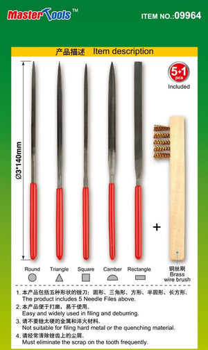 Jeu de limes aiguilles assorties Trumpeter 09964 (denture moyenne) - 3 x 140 mm – immagine 3