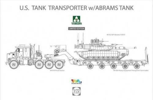 Takom 5002X M1070 &amp;amp; M1000 avec M1A2 SEP Abrams Tusk II 1/72