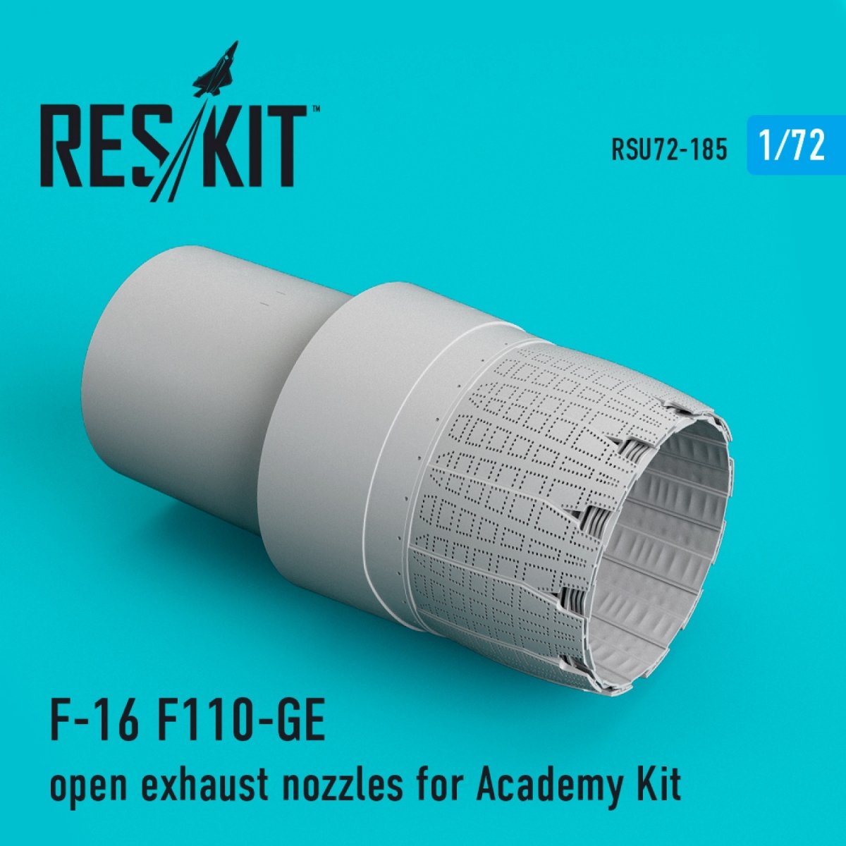 RESKIT RSU72-0185 F-16 F110-GE TUYAUX D'ÉCHAPPEMENT OUVERTS POUR MAQUETTE ACADEMY 1/72