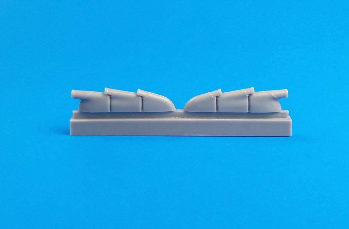 CMK Q48265 Hurricane Mk.I - Échappements (type à triple éjecteur) pour maquette Airfix au 1/48