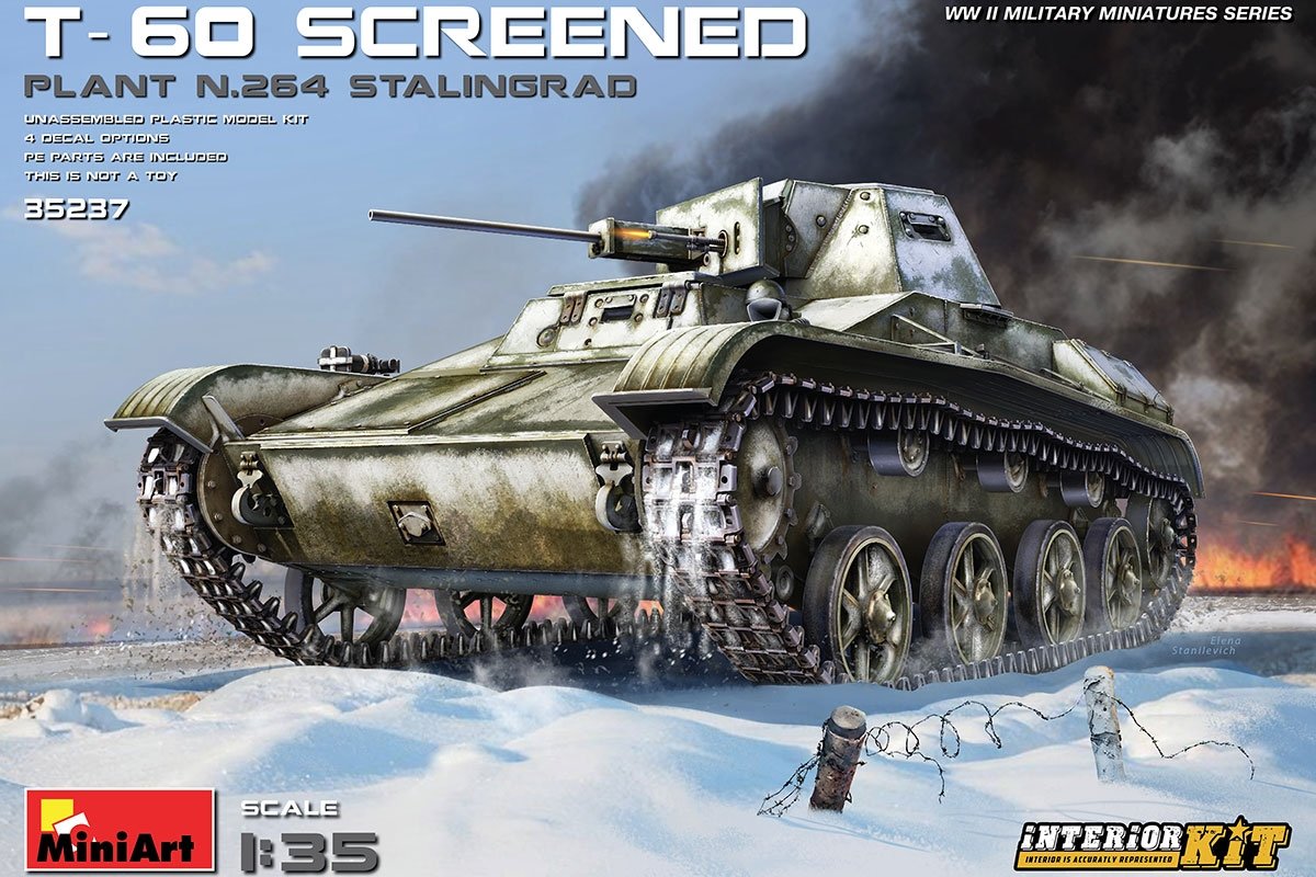 MiniArt 35237 T-60 blindé (usine n° 264 Stalingrad) kit d&amp;#39;intérieur 1/35