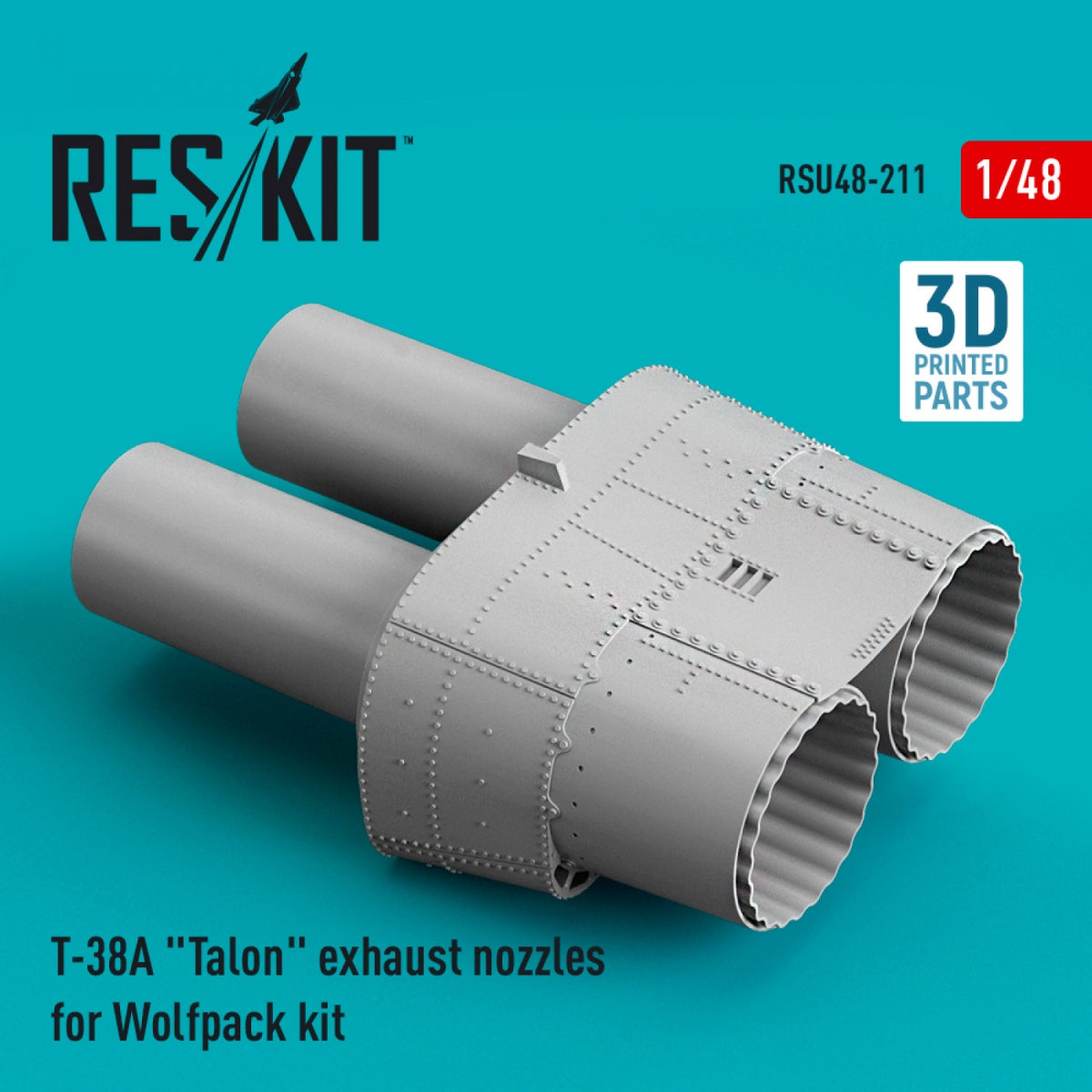TUYAUX D&amp;#39;ÉCHAPPEMENT RESKIT RSU48-0211 T-38A « TALON » POUR MAQUETTE WOLFPACK (IMPRIMÉS EN 3D) 1/48
