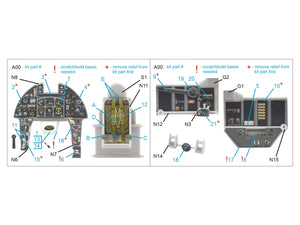 Intérieur imprimé en 3D et coloré sur papier décalcomanie Quinta Studio QD48503 Typhoon Mk.Ib (fin de production) (Hasegawa/Italeri) 1/48  – image 2
