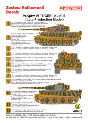 Techmod 48401 - Pz.Kpfw.VI Tiger Ausf.E (modèle de production tardive) (1/48) – image 2