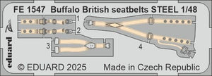 Eduard FE1547 Buffalo British seatbelts STEEL TAMIYA 1/48