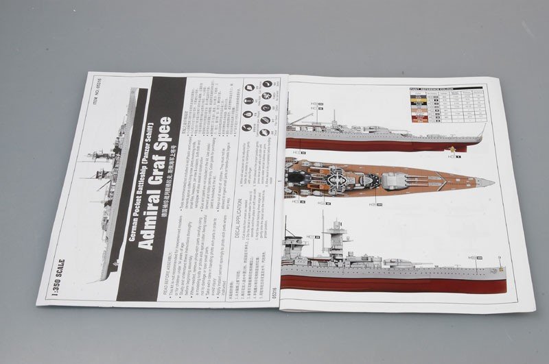 Trumpeter 05316 Cuirassé de poche allemand Amiral Graf Spee (1/350) – image 7
