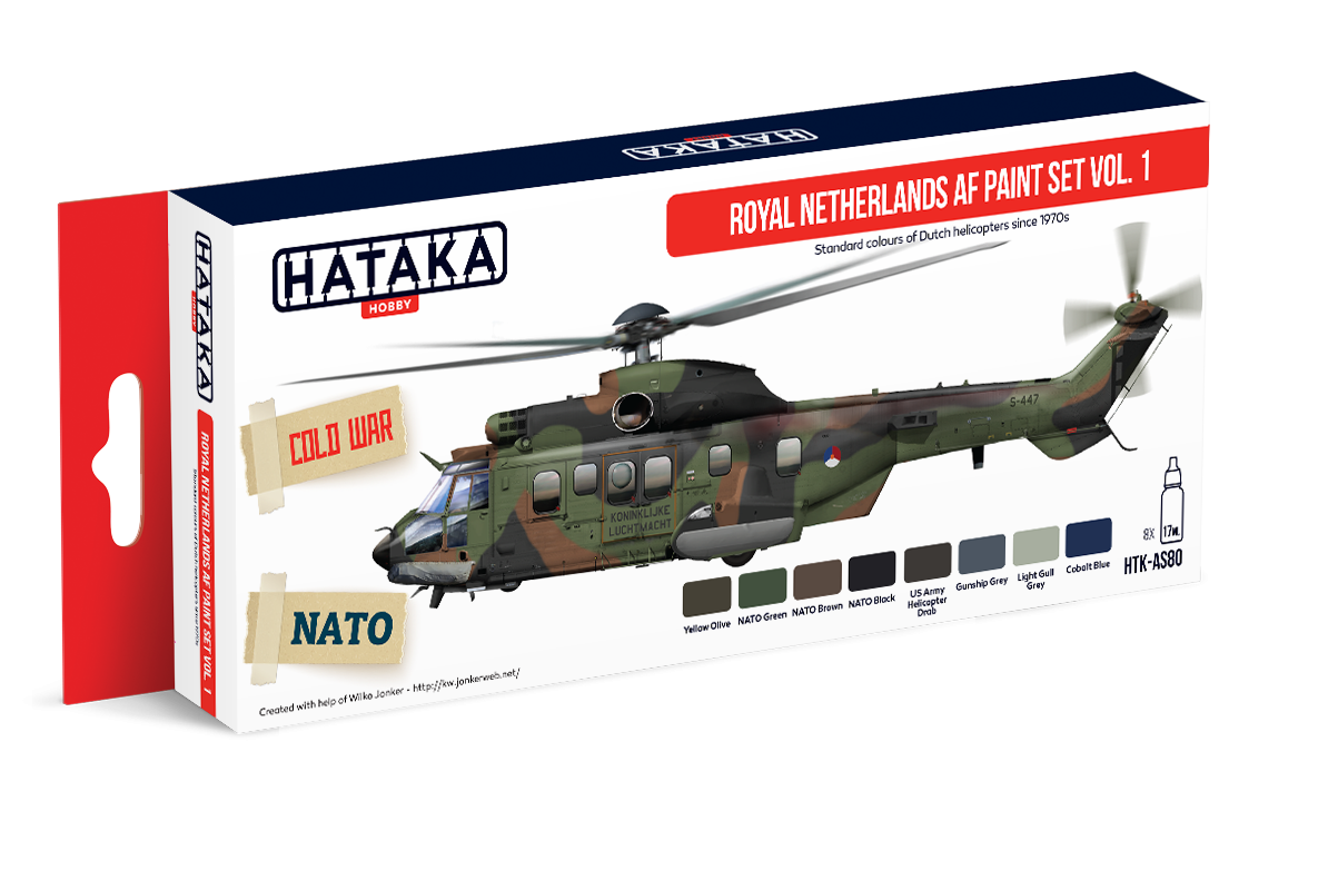 Hataka HTK-AS80 Royal Pays-Bas AF ensemble de peinture vol. 1 8x17ml.