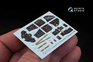 Intérieur imprimé en 3D et coloré sur papier décalcomanie Quinta Studio QD48099 A-1H (pour maquette Tamiya) 1/48 – immagine 4