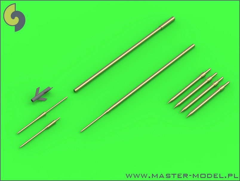 Master AM-48-120 Su-9 / Su-11 (Fishpot / Fishpot C) - Tubes pilotes et têtes de rails de missiles 1/48 – immagine 6