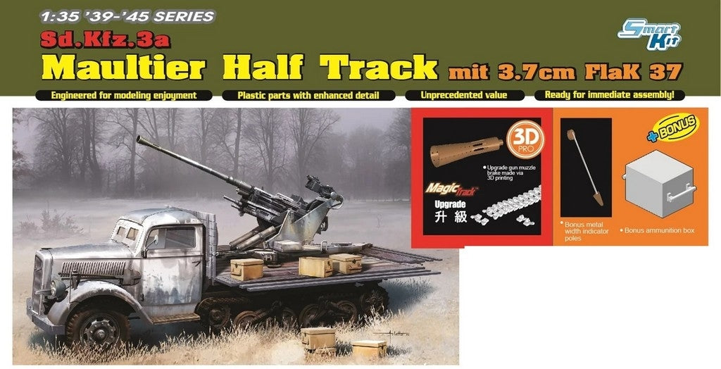 Dragon 6788 Sd.Kfz.3a Maultier Half Track avec 3.7cm Flak 37 1/35 