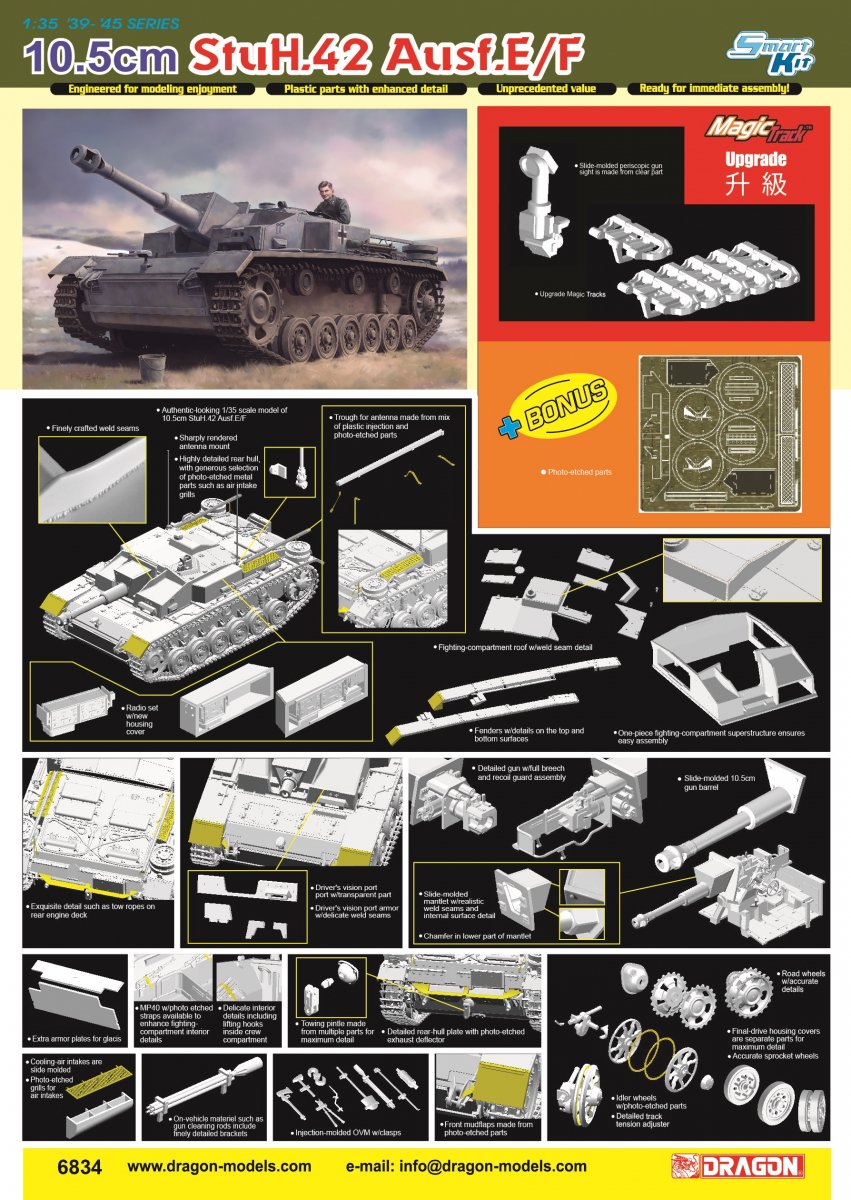 Dragon 6834 10.5cm StuH.42 Ausf.E/F 1/35 – immagine 2