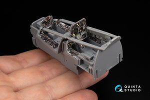 Intérieur imprimé en 3D et coloré sur papier décalcomanie (Zoukei Mura SWS) pour F-4G (version tardive) de Quinta Studio QD+48449 (avec pièces en résine imprimées en 3D) à l&amp;#39;échelle 1/48 – image 6