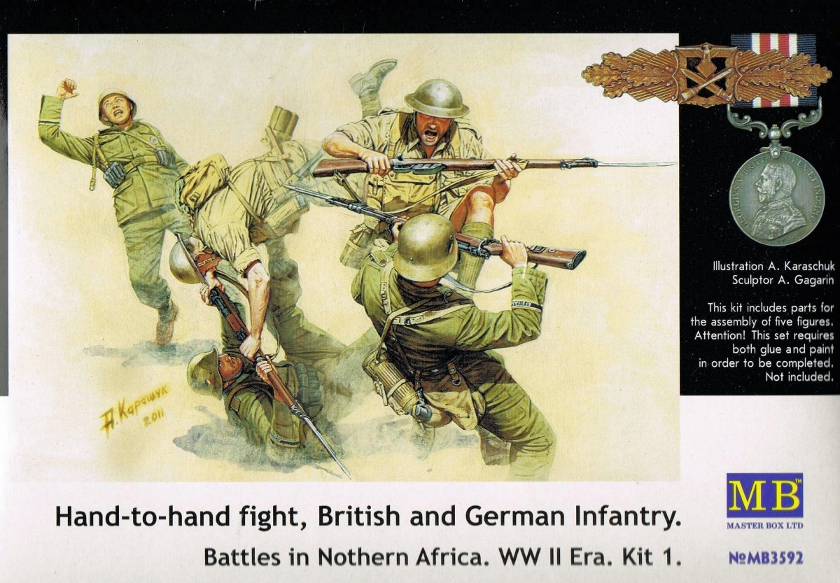 Master Box 3592 Combat au corps à corps Infanterie britannique et allemande (1/35)