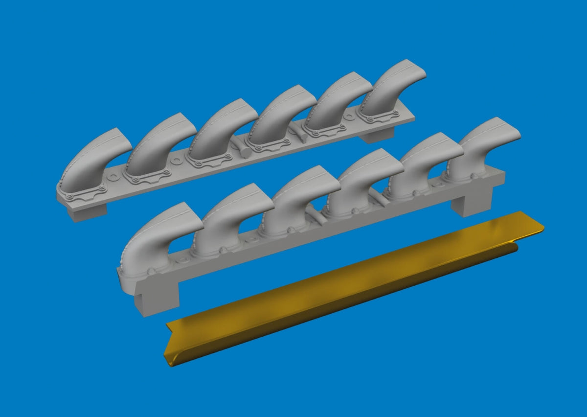 Eduard 672406 Bf 109G-6 Échappements (IMPRESSION) Tamiya 1/72 – immagine 3