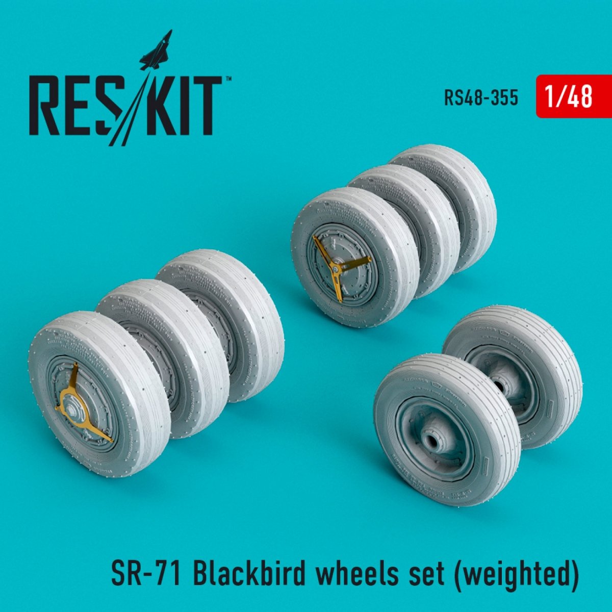 RESKIT RS48-0355 SR-71 « BLACKBIRD » JEU DE ROUES (LESTÉ) 1/48
