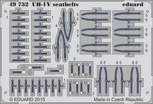 Ceintures de sécurité Eduard 49732 UH-1Y 1/48 KITTY HAWK