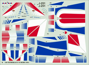 ModelMaker Decals D48160 Démo néerlandais F-16 1994 1/48  – image 4