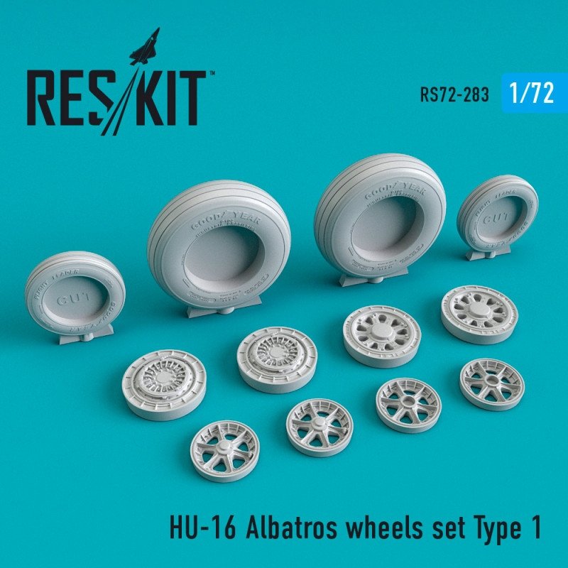 RESKIT RS72-0283 HU-16 Jeu de roues Albatros Type 1 1/72