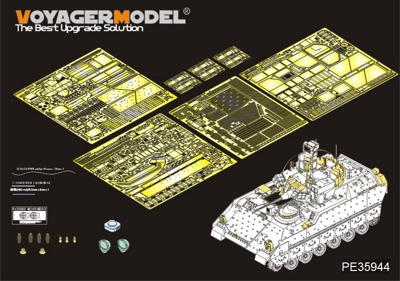 Maquette Voyager PE35944 M3A3 BRADLEY CFV de l'armée américaine moderne (modèle de base pour KINETIC K61014/ OROCHI IM001 IM002) à l'échelle 1/35 