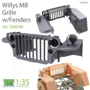 Kit de calandre et ailes T-Rex Studio TR35053 pour Willys MB (TAKOM 1/35)