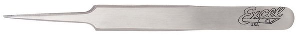 Pince à épiler à pointe droite Excel Hobby Tools 30418 (polie)