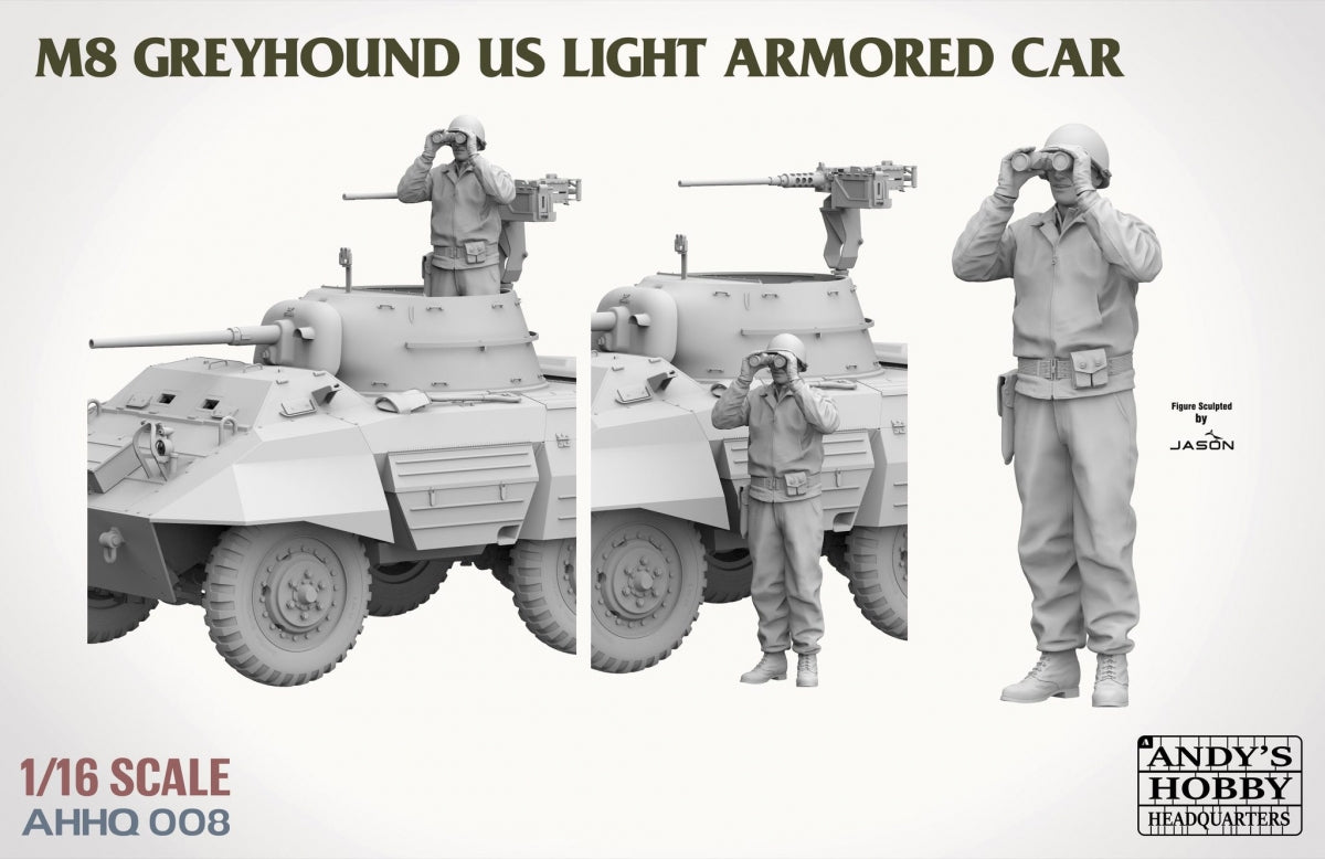 Andy&amp;#39;s Hobby Headquarters AHHQ-008 M8 Greyhound Voiture blindée légère américaine 1/16  – immagine 6