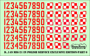 Décalcomanies ModelMaker D48150 MiG-21 en service polonais, édition exclusive, partie I, échelle 1/48 – image 5