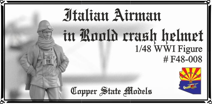 Copper State Models F48-008 Aviateur italien portant un casque Roold 1/48