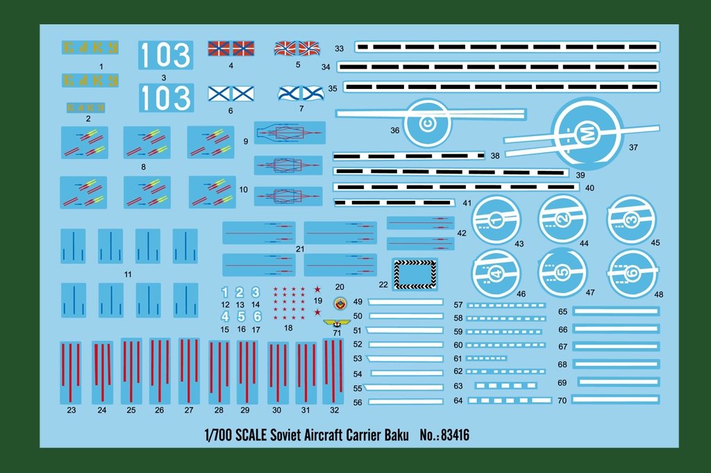 Hobby Boss 83416 Porte-avions soviétique Bakou 1/700 – imagen 5