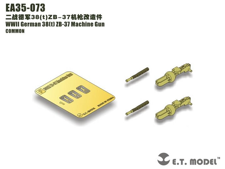 Maquette ET EA35-073 de la mitrailleuse allemande ZB-37 de calibre 38(t) pour maquette DRAGON au 1/35  – image 2