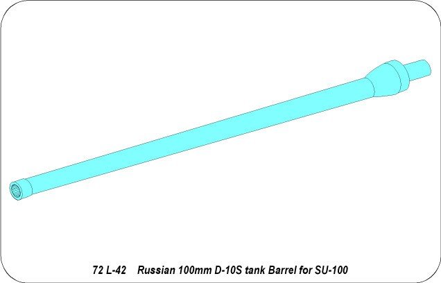 Canon Aber 72L-42 de 100 mm pour SU-100 / Canon russe de 100 mm pour SU-100 à l&amp;#39;échelle 1/72 – Bild 6
