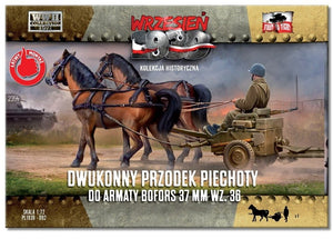Premier à combattre Premier à combattre PL092 Chariot à deux chevaux pour Bofors 37 mm wz.36 1/72 – imagen 2