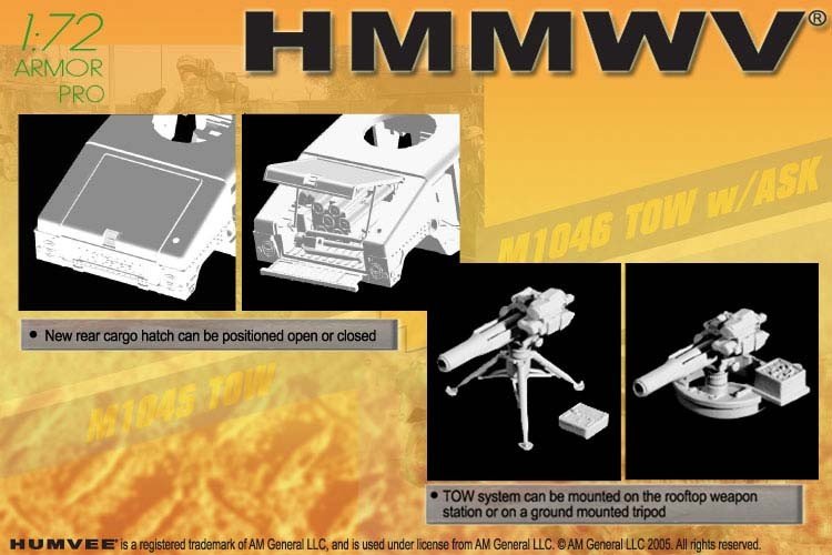 Dragon 7296 HMMWV M1045 TOW + M1046 TOW avec ASK (1/72) – Bild 4