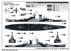 Trumpeter 06738 USS Grand croiseur Alaska 1/700 – image 3