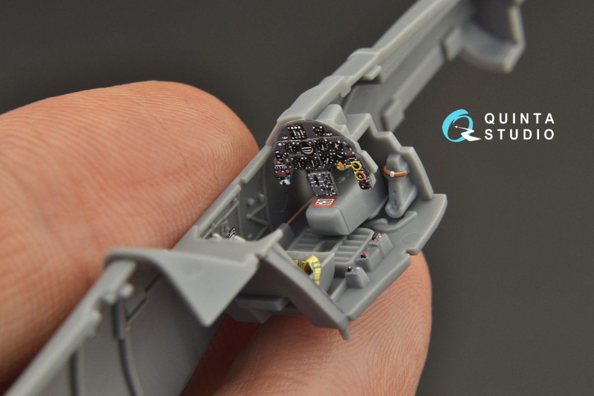 Intérieur imprimé en 3D et coloré sur papier décalcomanie Quinta Studio QD72037 Bf 109 G-6 (Tamiya) 1/72  – image 10