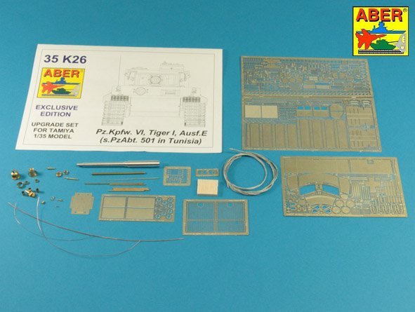 Aber 35K26 Pz.Kpfw. VI Ausf.E ( i.Kfz.181) Tiger I – s.PzAbt. 501 in Tunisia 1/35